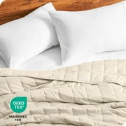 Bare Home 20 lbs Weighted Blanket for Adults - 60 x 80 - 210tc Twill Cotton, Sand