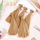 thumbnail image 4 of Kit de 5 extensiones de cabello para pelucas, 15,5 cm, liso y corto, de fibra resistente al calor, para la confección de extensiones de cabello. Incluye pelo de camello para manualidades., 4 of 9