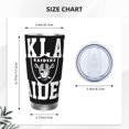 thumbnail image 4 of Taza térmica duradera de acero inoxidable 304 con tapa y pajita con temática del equipo de fútbol de los Raiders Taza térmica de acero inoxidable de 20 oz Taza para automóvil Adecuada para bebidas, 4 of 8