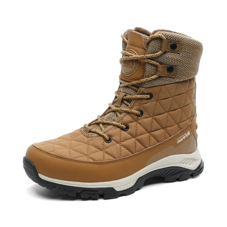 

NORTIV 8 Women s Snow Winter Boots Hiking Lightweight Insulated Lace Up Ankle Boot SNSB223W TAN Size 8.5