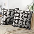 thumbnail image 4 of LALILO Throw Pillow Covers Lattice Modern Stylish With Monochrome Trellis Cushion Cover 18" x 18", 2 Pack, 4 of 6