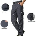 thumbnail image 3 of JOMLUN Mens Hiking Pants Outdoor Quick Dry Convertible Zip Off Shorts Outdoor Quick Dry Lightweight Fishing Travel Safari Cargo, 3 of 7