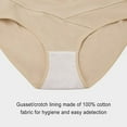 thumbnail image 3 of Puntoco Womens Panties Clearance Maternity Knickers Low Waist V Shaped Cotton Pregnancy Postpartum Panties Beige 4(M), 3 of 5