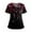 Black #258, variant on Valentines Day Scrub Tops Women Hoilday Short Sleeve Cute Love Heart Printed Scrub Shirts Casual V Neck Scrubs Medical Nurse Workwear Nursing Uniform with Pockets Wine 3XL
