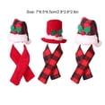thumbnail image 4 of Wosthever Cubierta de botella de vino de Navidad Lovely Home Restaurant DIY Hat Bufanda Set Adorno de de cena Decoración de banquete Adorno Kits de decoración para fiestas Sombrero y bufanda a cuadros, 4 of 6
