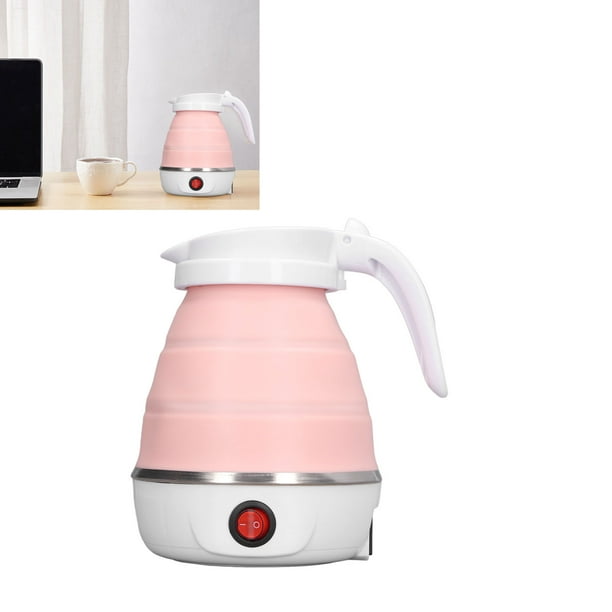Hervidor Eléctrico De Viaje Plegable, Hervidor Eléctrico Plegable De Silicona Y Acero Inoxidable, Enchufe Estadounidense De 110V Para Oficina