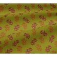 thumbnail image 5 of oneOone Georgette Viscose Fabric Leaves & Floral Block Printed Craft Fabric BTY 42 Inch Wide, 5 of 5