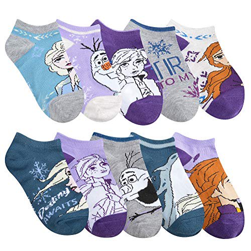Disney Frozen Frozen 2 Girls Socks, 10 Pack