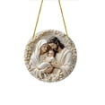 thumbnail image 1 of Religious Warm Family Holiday Dress Up Window Glass Pendant, 1 of 6