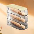 thumbnail image 5 of 3PCS Egg Container For Refrigerator Plastic Stackable Auto Rolling Egg Holder Storage Box for Household Cream, 5 of 5