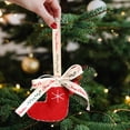 thumbnail image 3 of Adornos navideños para colgar en el coche, calcetines navideños con conos de nieve y lazos para colgar en el árbol de Navidad, decoración navideña para puertas, suministros para fiestas navideñas., 3 of 4