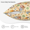 thumbnail image 3 of KLL Happy Summer With Gnome Decorative Throw Pillow Covers Velvet Soft for Couch Sofa Bedroom Living Room Outdoor (No pillow core)- 20"x20", 3 of 5