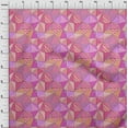 thumbnail image 4 of oneOone Silk Tabby Fuschia Pink Fabric Check Patchwork Sewing Material Print Fabric By The Yard 42 Inch Wide, 4 of 6