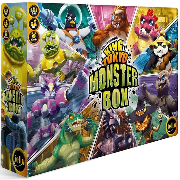 King of Tokyo: Monster Box - All in One box, Includes Base Game & Expansions, IELLO Board Game, Ages 8 , 2-6 Players, 30 Min
