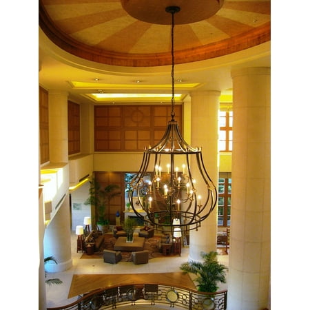 LAMINATED POSTER Japan Airlines Hotel Chandelier Front Blow-by Poster Print 24 x 36