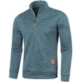 thumbnail image 2 of Suéter de hombre con media cremallera y sin capucha, para trabajo, deportes de invierno, talla grande, 2 of 4