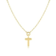Jewelry Atelier Gold-Filled Initial Necklace for Women – Layered Initial Necklace with A-Z Pendant – 14k Gold-Filled Paperclip Chain– Cute Layered Gold Choker – Gold Jewelry for Women