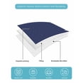 thumbnail image 5 of Quilts Twin Size Bedding Set, Coastal Coral Lightweight Quilted Comforter, Navy Blue Ocean Marine Nautical Beach Soft Reversible Bedspread Coverlet with Pillow Covers for All Season, 68" x 86", 5 of 7