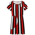 thumbnail image 3 of Black White And Red All Over! Dress Summer Street Style Dresses Female Short Sleeve Printed Sundress, 3 of 7