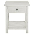 thumbnail image 2 of Ayne Side End Table, 1 Drawer, Distressed White Wood, Square 20 Inch, 2 of 5