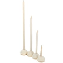 QIFULL Crystal Sphere Stand Wooden Gazing Ball Stand Khaki 4Pcs