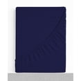 thumbnail image 2 of Full Size Sheet Set, Hotel Luxury Bed Sheets, Extra Soft, Deep Pockets, Bamboo Derived Rayon, Breathable and Cooling Sheets, Wrinkle Free-Navy Blue, 2 of 5
