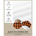 thumbnail image 2 of Dining Room Chair Seat Covers, Thanksgiving Orange Black Plaid Buffalo Check Farmhouse Decoration Removable Stretch Chair Seat Cushion Slipcovers Protector for Holiday Party, Set of 2, 2 of 5