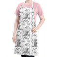 thumbnail image 5 of White Highland Cow Bathtub Flower Pattern Apron-Garden Aprons for Women with Pockets-Cotton Linen Waterproof Kitchen Cooking Gardening Aprons Adjustable for Kitchen,Cooking,BBQ and Salon 33x27 Inch, 5 of 7