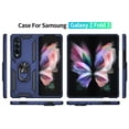 thumbnail image 3 of Feishell Hybrid Armor Case for Samsung Galaxy Z Fold3 5G,Military Grade Shockproof 360 Rotatable Metal Ring Holder Kickstand Support Magnetic Car Mount Dual Layer Protective Phone Case,Blue, 3 of 8