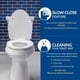 thumbnail image 5 of Asiento de inodoro Bemis Alesio con bisagras cromadas de cierre lento, color blanco, 5 of 9