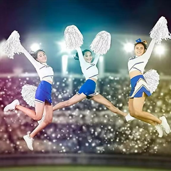 FurNest Sports Cheerleading Plastic Hand Flower Pom Pom Dance Team Party Match L0N