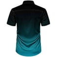 thumbnail image 5 of hotojiny Men Satin Silk Shirt Stylish Gradient Short Sleeve Button Down Shirt Summer Tops Party Wedding Clubwear S-5XL, 5 of 7
