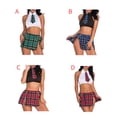 thumbnail image 4 of Traje de uniforme sexy Conjunto de ropa sexy atractivo Traje de ropa escolar de tela tejida de encaje, Blanco, L seitruly XX000042-12, 4 of 7