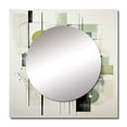 thumbnail image 2 of Designart "Abstract Shapes With Olive Orbits" Abstract Shapes Square Mirror For Wall Decor - Large Green Square Mirror Printed Wall Decor - Modern Square Living Room Mirror, 2 of 5