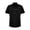 Black, variant on Womens Dark Gray Ribbed Button Up Shirt Short Sleeve, Relaxed Fit Casual Top with Pocket for Casual & Office,Size L