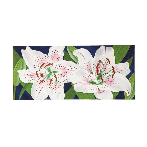 Evergreen Lilies Sassafras Indoor Outdoor Switch Doormat 1'10"x10" Multicolored