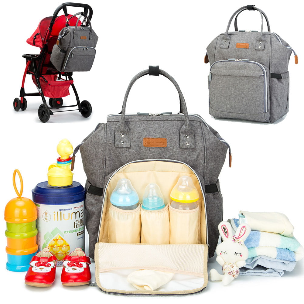 Mammy Large Capacity Baby Diaper Nappy Changing Bag External Travel Backpack New 