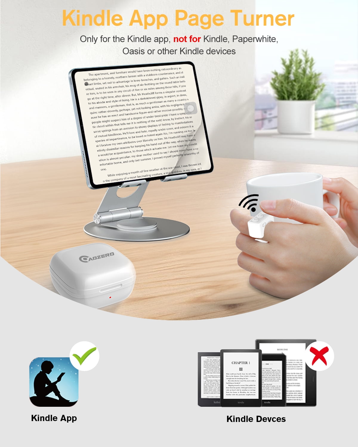 TikTok Remote Control Kindle App Page Turner, Bluetooth Camera