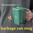 thumbnail image 4 of Creative Trash Bin Ceramic Mug with Lid and Spoon, Funny Recycling Bin Coffee Mug, Novelty Trash Can Shaped MugDrinking Tea Cup, Unique Gift for for Office, Coworkers, Home Desk, Daily Use, 4 of 7