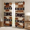 thumbnail image 2 of Castle Fairy Boys Girls Animal Cow Print Curtains Pack of 2 (42x84 Each),Western Tribal Aztec Curtains Blackout,Rustic Farmhouse Animal Bedroom Curtains,Lightweight Room Decor, 2 of 6