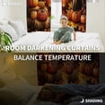 thumbnail image 3 of Fsddascl Orange Pumpkins Fall Blackout Curtains for Bedroom/Living Room, Thermal Insulated Kitchen Curtains, Maple Leaves Forest Sunlight Autumn Grommet Darkening Window Treatment Drapes 52"x84"x2, 3 of 6