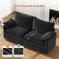 thumbnail image 4 of Comfy Cloud Couch with Deep Seat Corduroy Cloud Sofa, 2 Seater Couches for Living Room, Living Room, Black, 4 of 8