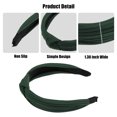 thumbnail image 3 of Unique Bargains Textured Cotton Knot Headband Soft Hairband for Women 1.3 Inch Wide Dark Green, 3 of 7