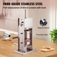 thumbnail image 3 of VEVOR Sausage Stuffer 5lbs/3L Capacity Homemade Sausage Maker Stainless Steel, 3 of 10