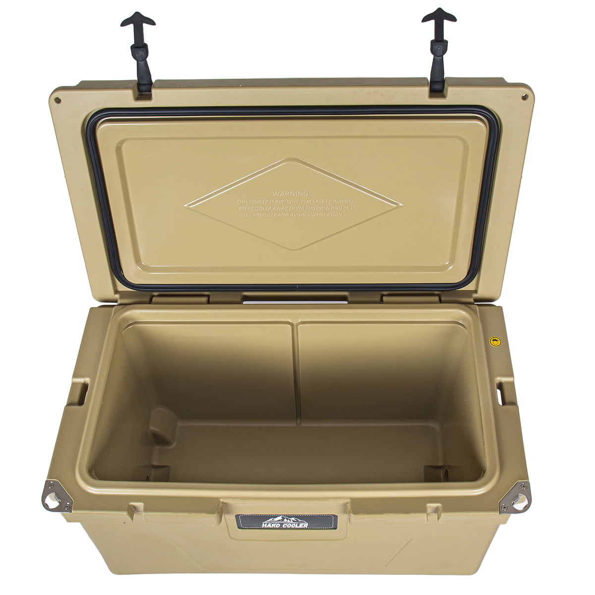 85 Quart Khaki Cooler, Ultra-Light Insulated Ice Chest, Heavy-Duty Hard Shell Cooler with 6-Day Ice Retention for Camping, Tailgating, Job Site, Multiple Sizes Available