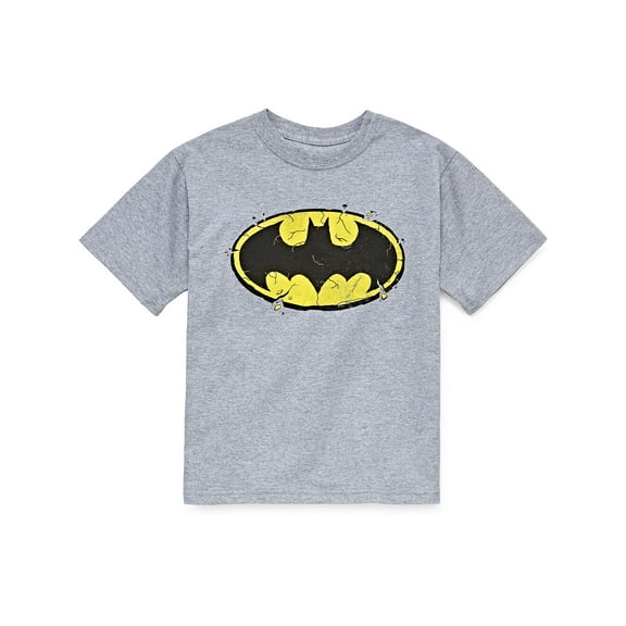 Batman Boys' Crumble Bat Logo T-Shirt, Sizes XXS-XL