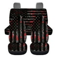 thumbnail image 5 of Binienty Firefighter Flag 2 PCS Front Car Seat Covers+2 Pieces Bench Seat Protector Pads Full Set Back Auto Pet Dog Protector Pads Auto Accessories Universal Fit for SUVs,Trucks,Vans,Cars, 5 of 6