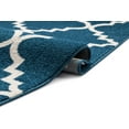 thumbnail image 5 of Well Woven Harbor Trellis Dark Blue Quatrefoil Geometric Modern Casual 2x4 (2'3" x 3'11") Easy to Clean Stain Fade Resistant Shed Free Contemporary Traditional Moroccan Lattice Living Dining Room Rug, 5 of 6
