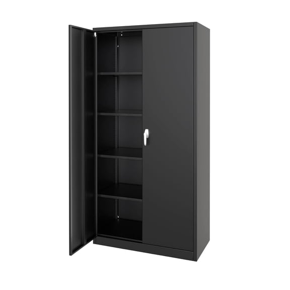 EastVita 71 Inch Tall Heavy Duty Metal Storage Cabinet with Lock 2 Doors and 4 Adjustable Shelves