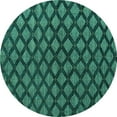 thumbnail image 1 of Ahgly Company Machine Washable Indoor Round Abstract Turquoise Blue Modern Area Rugs, 5' Round, 1 of 4